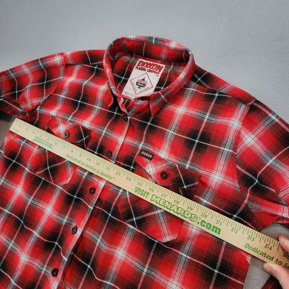 Dixxon Flannel Company x Kustom Klover Cycles Red Black Plaid Flannel Shirt 2X - Picture 5 of 12